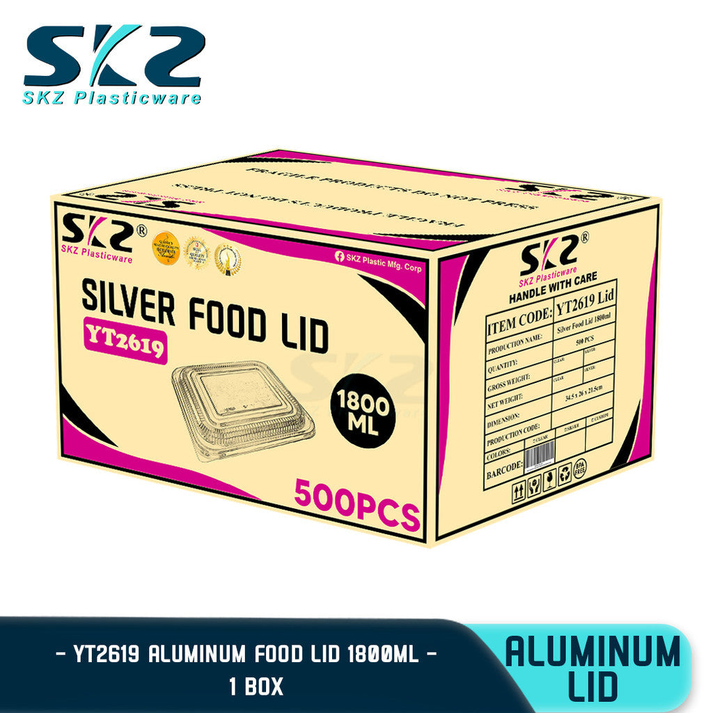SKZ Aluminum Rectangular For Baking and Grilling Tray 2200ml 1 Box 2619