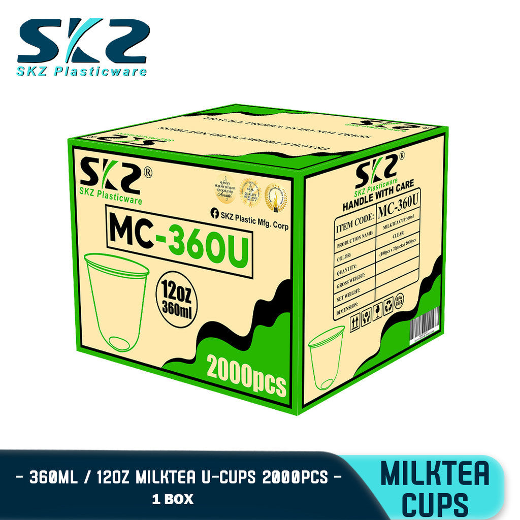 SKZ M-95 U MILKTEA SOFT CUP 1BOX (360CC) ENVIRONMENTAL FRIENDLY MILKTEA CUP