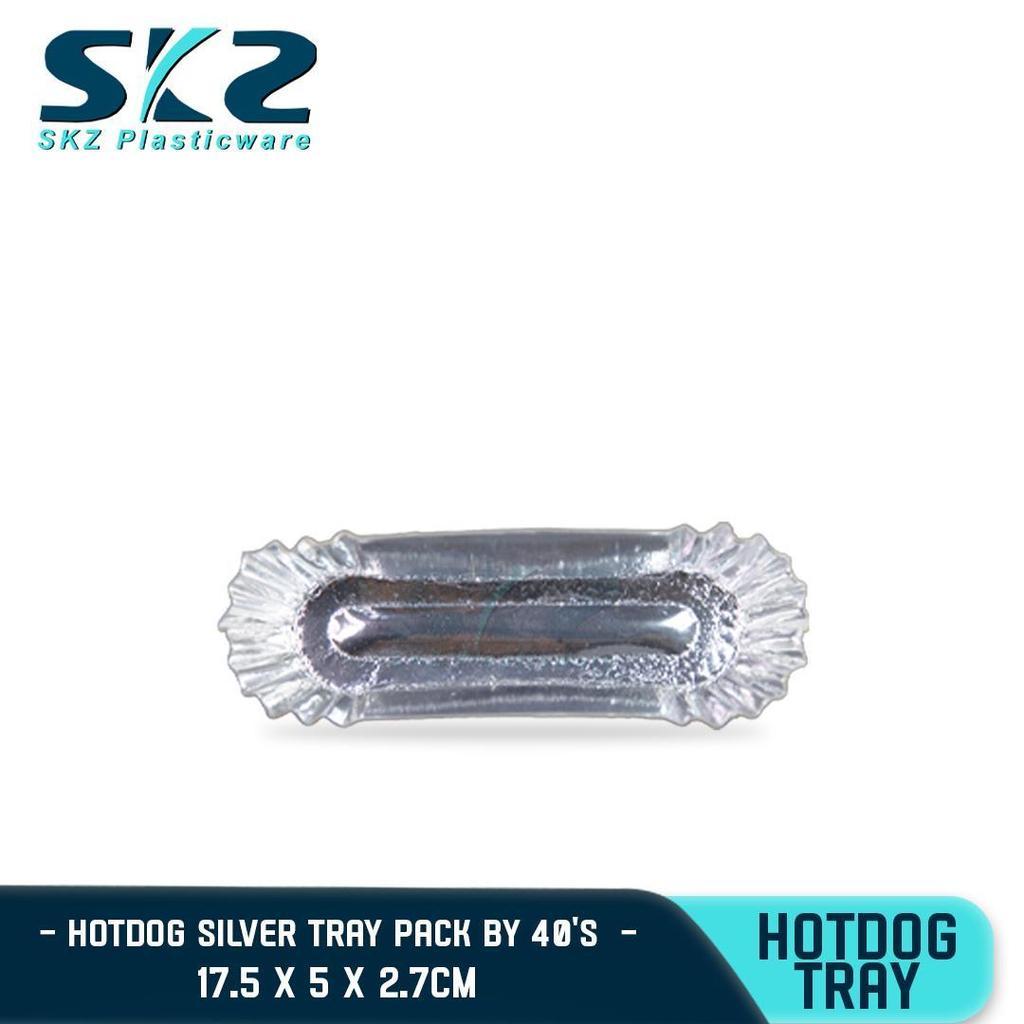SKZ Hotdog Plate / Tray Silver "Foil" Laminated
