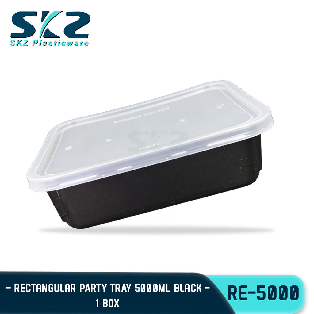 SKZ 1 BOX 5000ML BLACK PARTY TRAY SERIES CONTAINER RE5000 ENVIRONMENTAL FRIENDLY CONTAINER