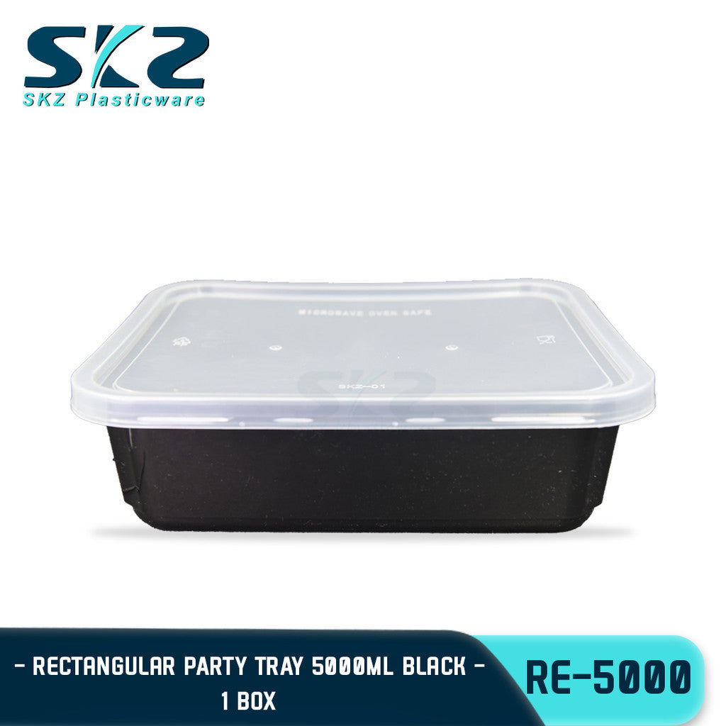 SKZ 1 BOX 5000ML BLACK PARTY TRAY SERIES CONTAINER RE5000 ENVIRONMENTAL FRIENDLY CONTAINER