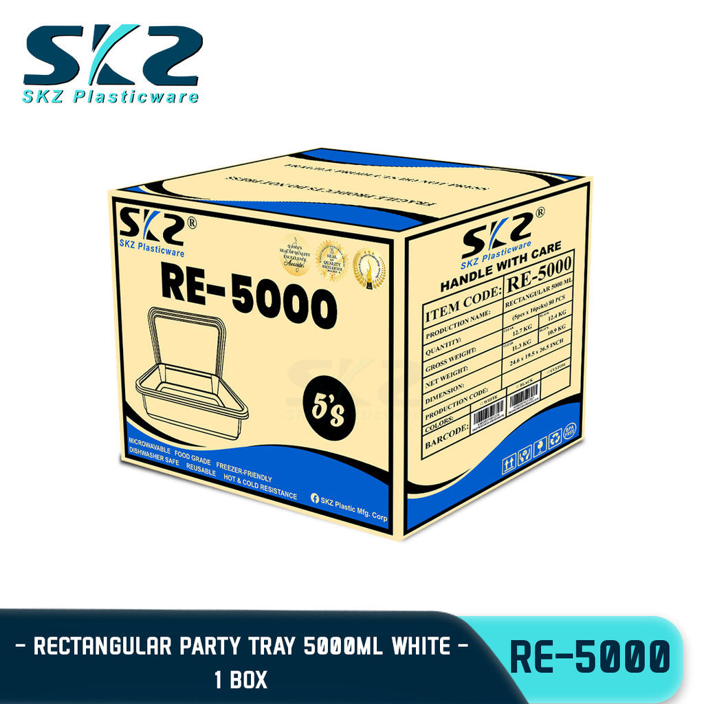 SKZ 1 BOX 5000ML BLACK PARTY TRAY SERIES CONTAINER RE5000 ENVIRONMENTAL FRIENDLY CONTAINER