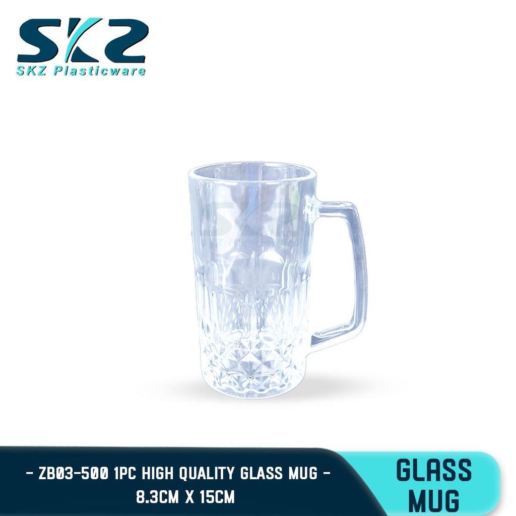 SKZ High Quality Big Beer Mug/Crystal Clear Beer Mug 2PCS 500ML