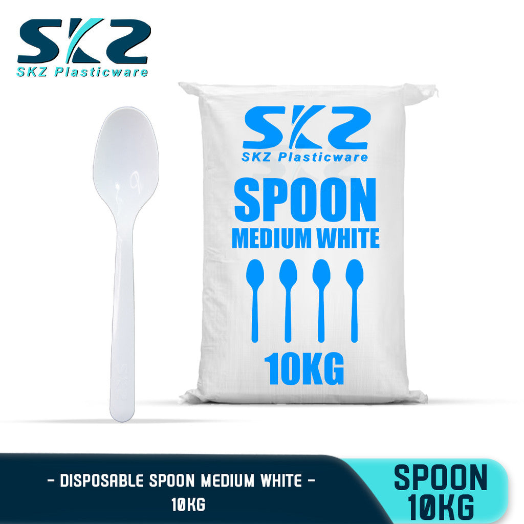 SKZ Disposable Spoon and Fork Medium White 10kgs/pack
