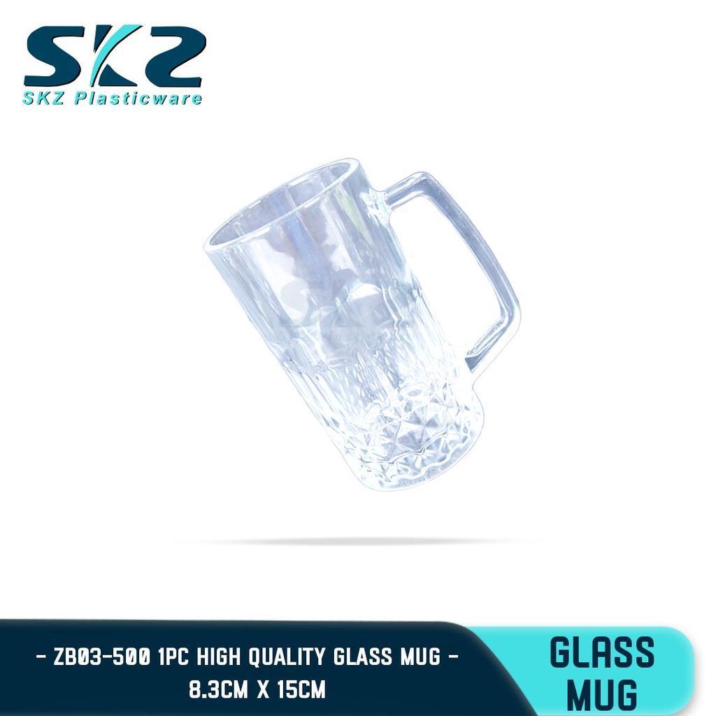 SKZ High Quality Big Beer Mug/Crystal Clear Beer Mug 2PCS 500ML