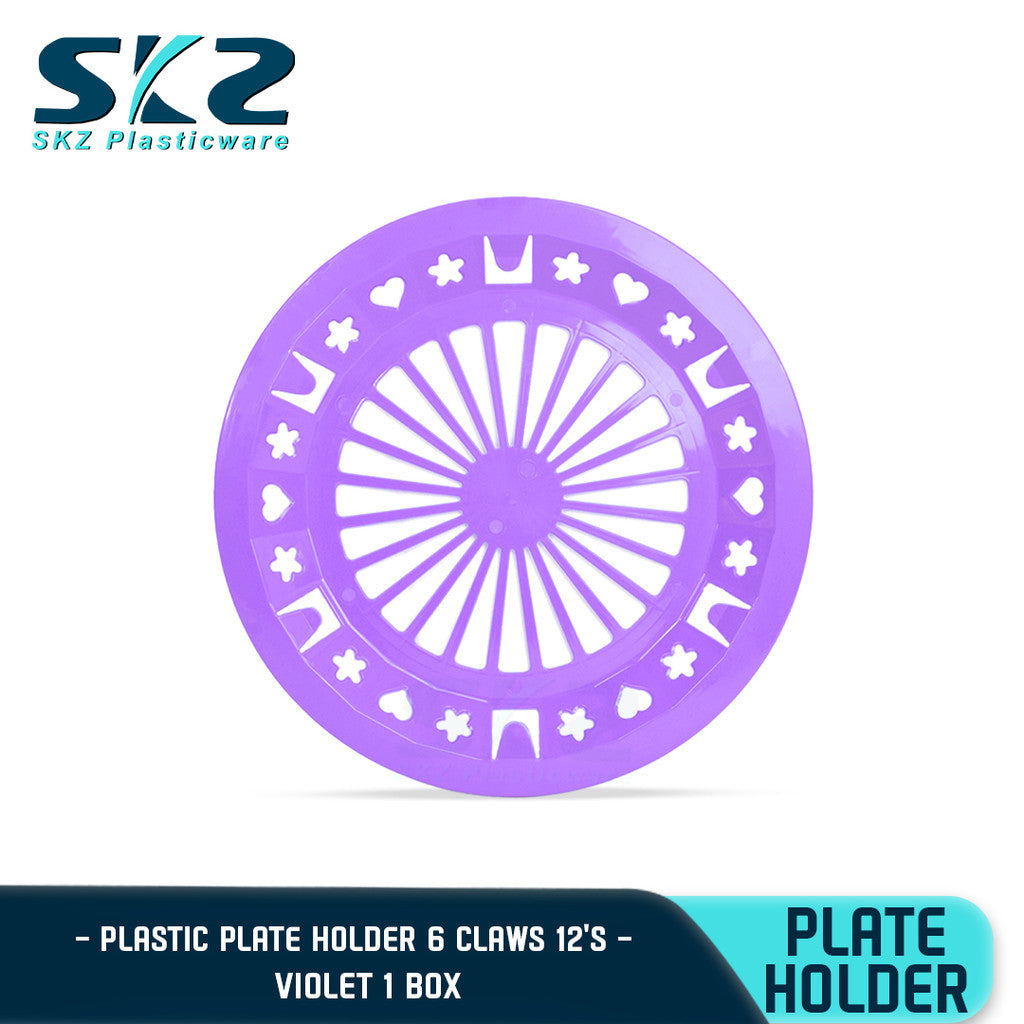 SKZ PAPER PLATE HOLDER ASSORTED COLOR 1BOX 144PCS 10" (HIGH QUALITY PLASTIC)