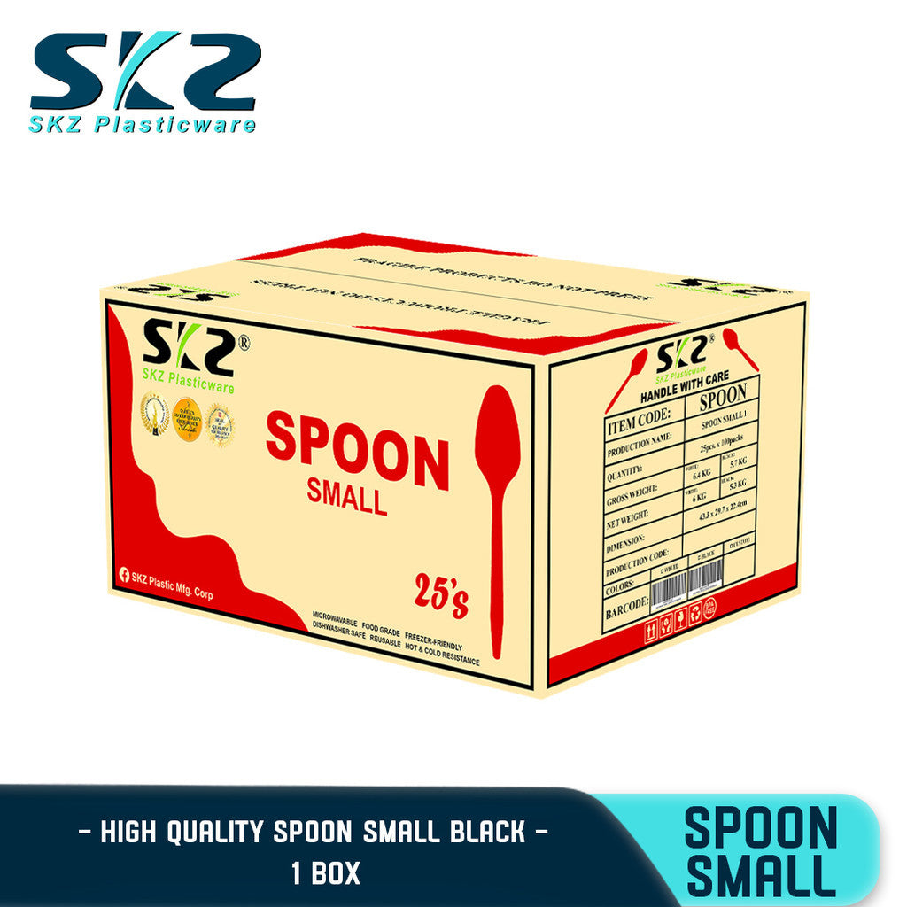 SKZ SPOON SMALL WHITE AND BLACK [FSMALL WHITE] ENVIRONMENTAL FRIENDLY FOOD STORAGE MICROWAVABLE