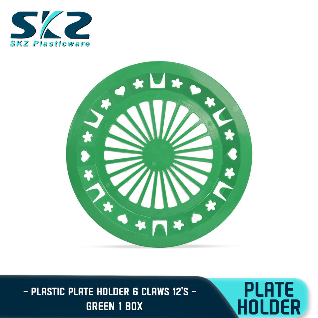 SKZ PAPER PLATE HOLDER ASSORTED COLOR 1BOX 144PCS 10" (HIGH QUALITY PLASTIC)