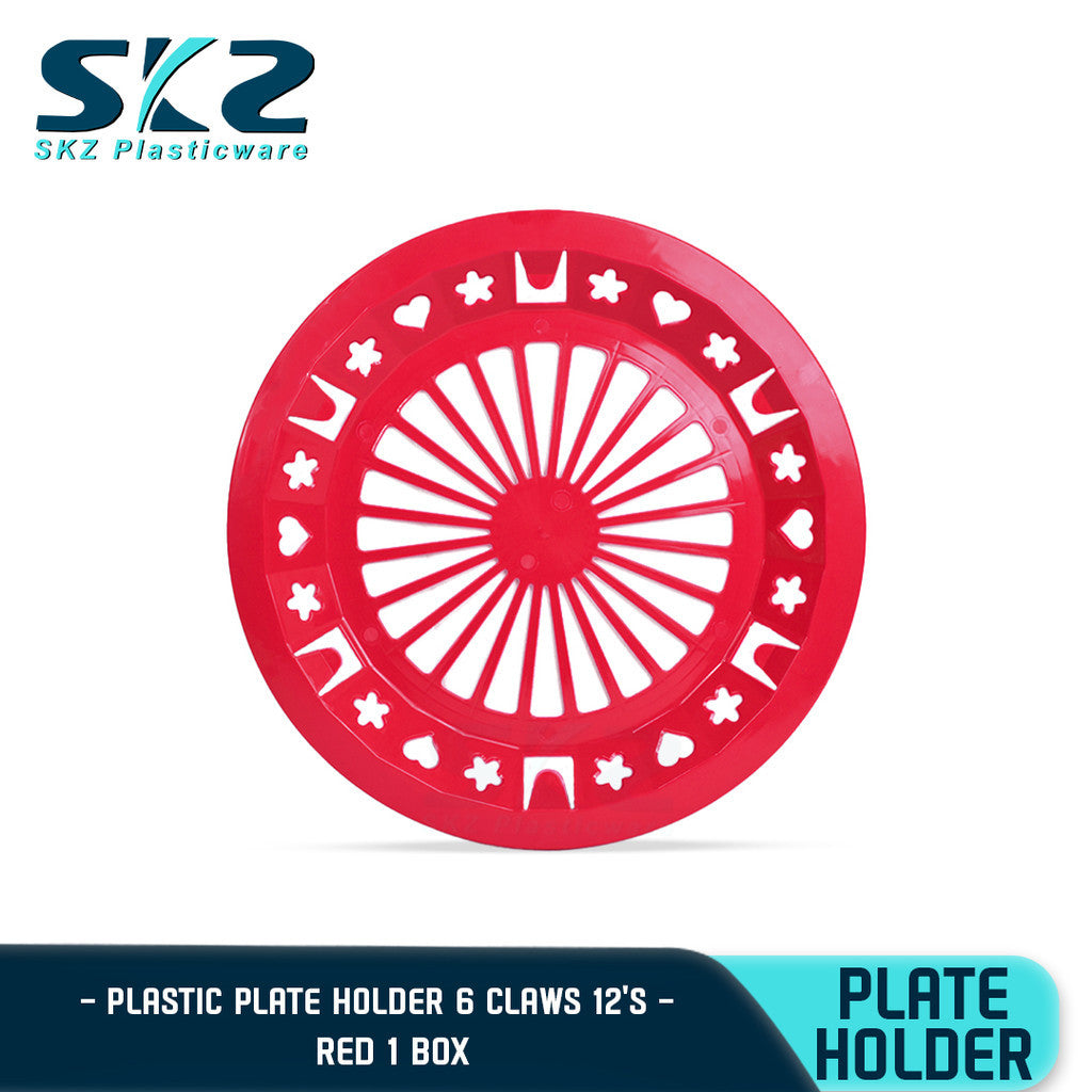 SKZ PAPER PLATE HOLDER ASSORTED COLOR 1BOX 144PCS 10" (HIGH QUALITY PLASTIC)