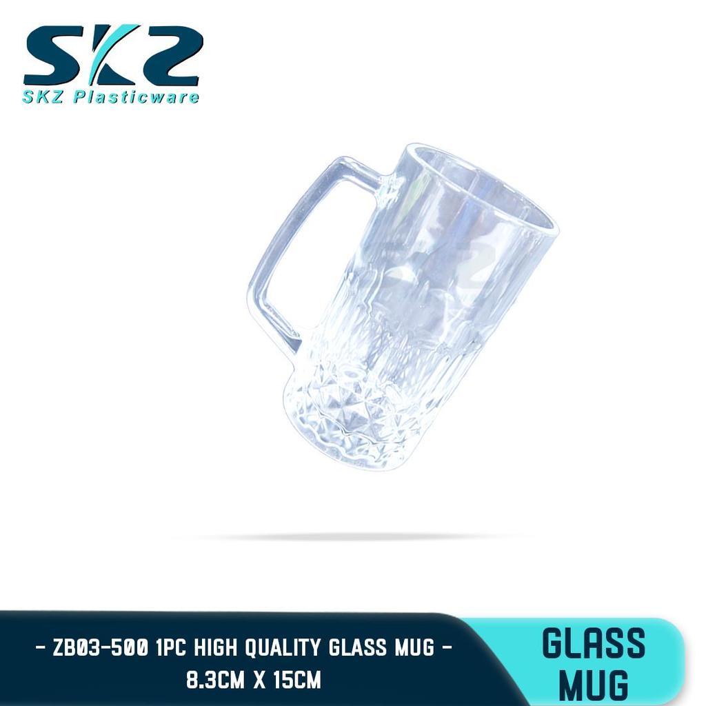 SKZ High Quality Big Beer Mug/Crystal Clear Beer Mug 2PCS 500ML