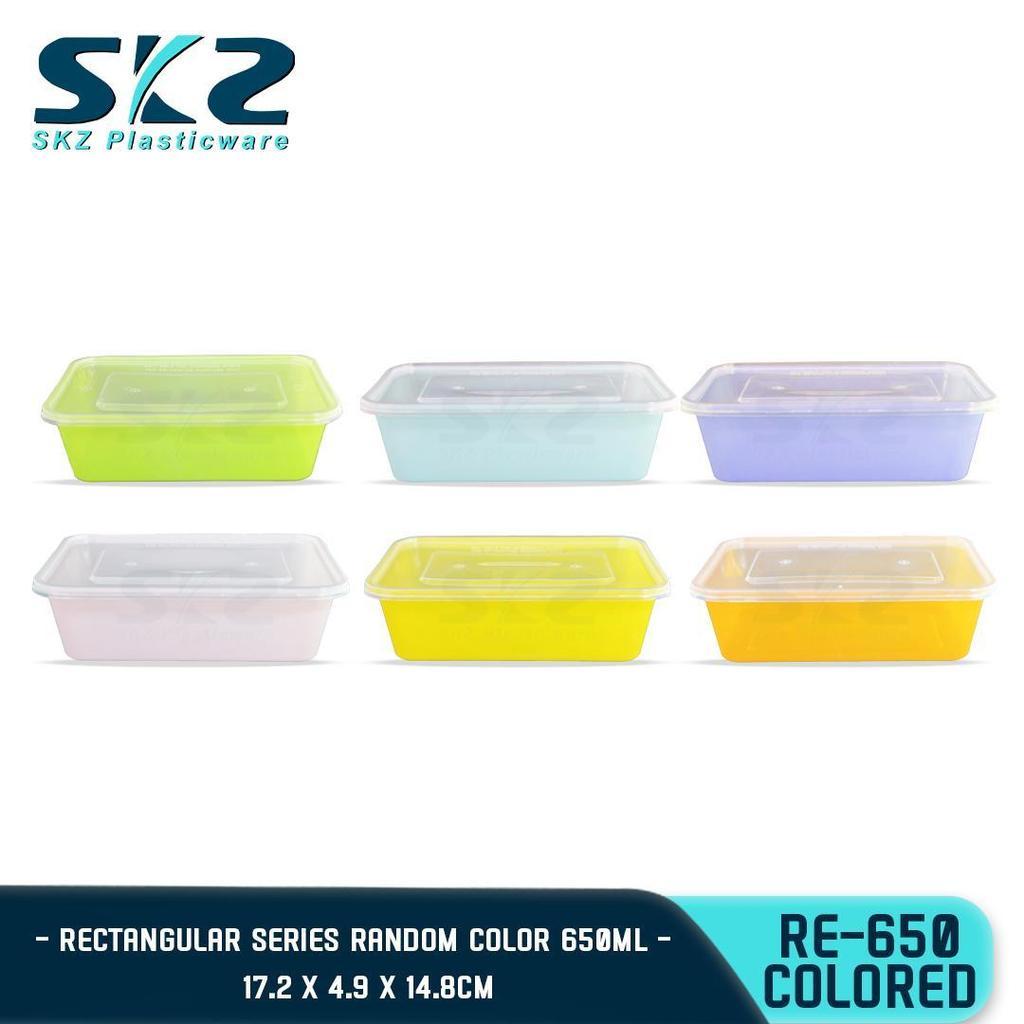 SKZ COLORED RECTANGULAR SERIES RE650 ENVIRONMENTAL FRIENDLY FOOD STORAGE MICROWAVABLE