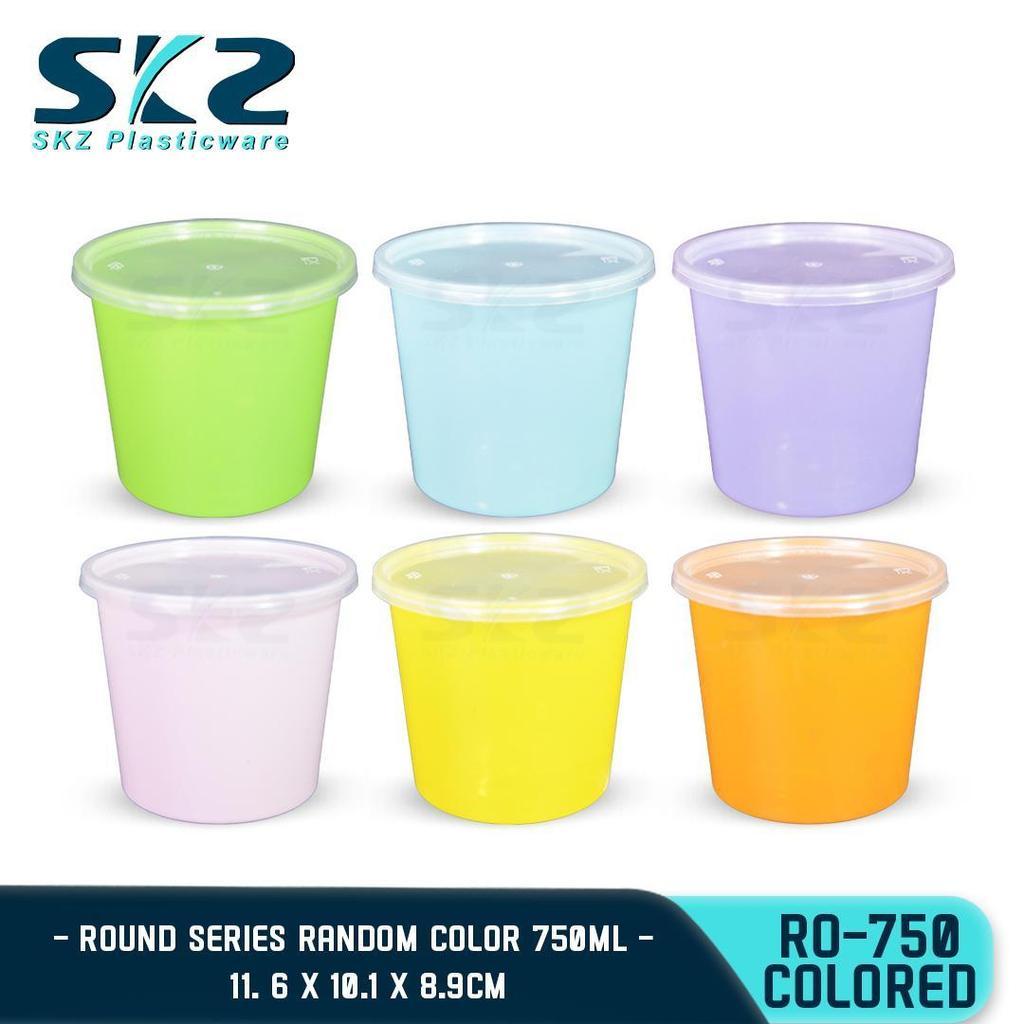SKZ ROUND COLORED SERIES R0750 750ml ENVIRONMENTAL FRIENDLY FOOD STORAGE MICROWAVABLE