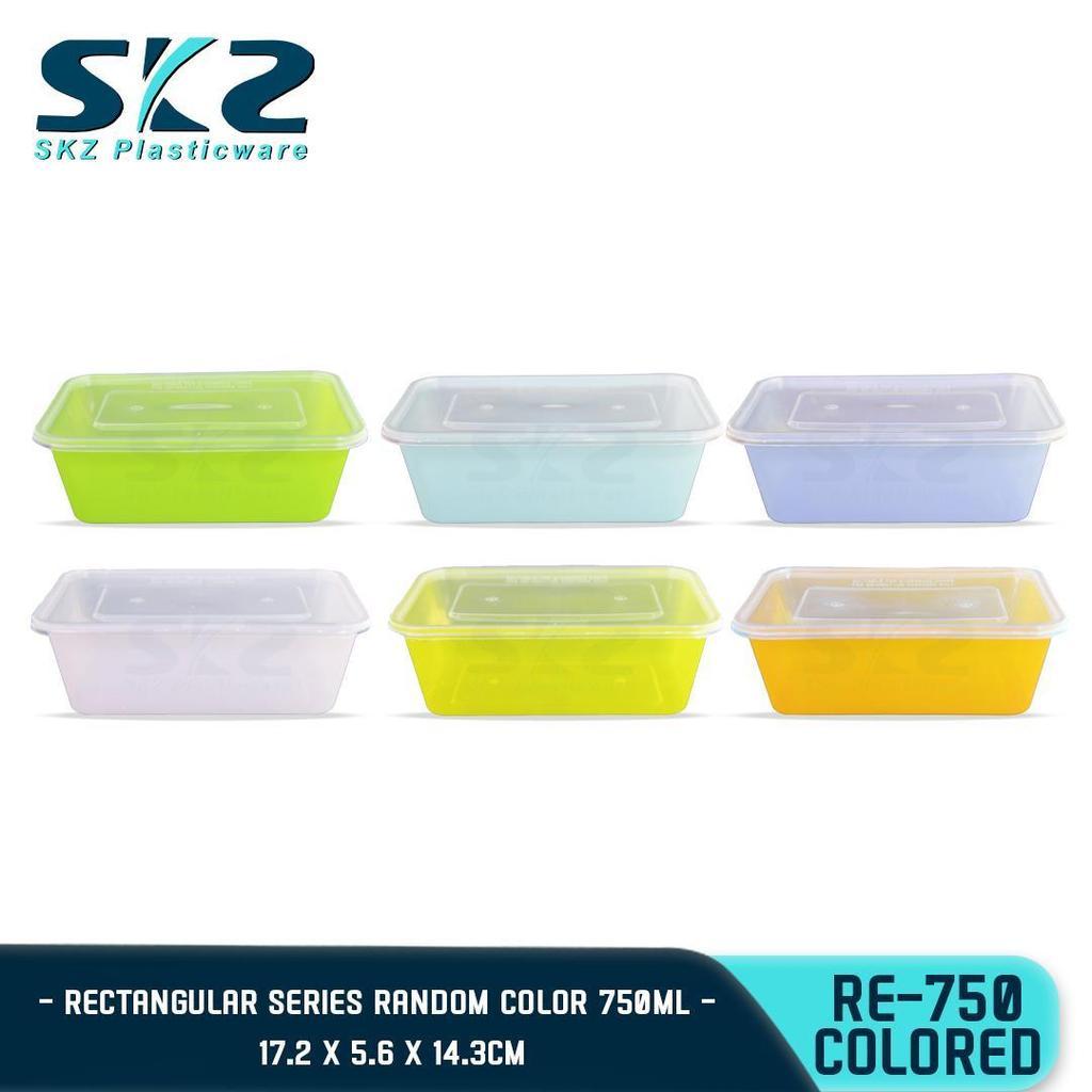 SKZ COLORED RECTANGULAR SERIES RE750 ENVIRONMENTAL FRIENDLY FOOD STORAGE MICROWAVABLE