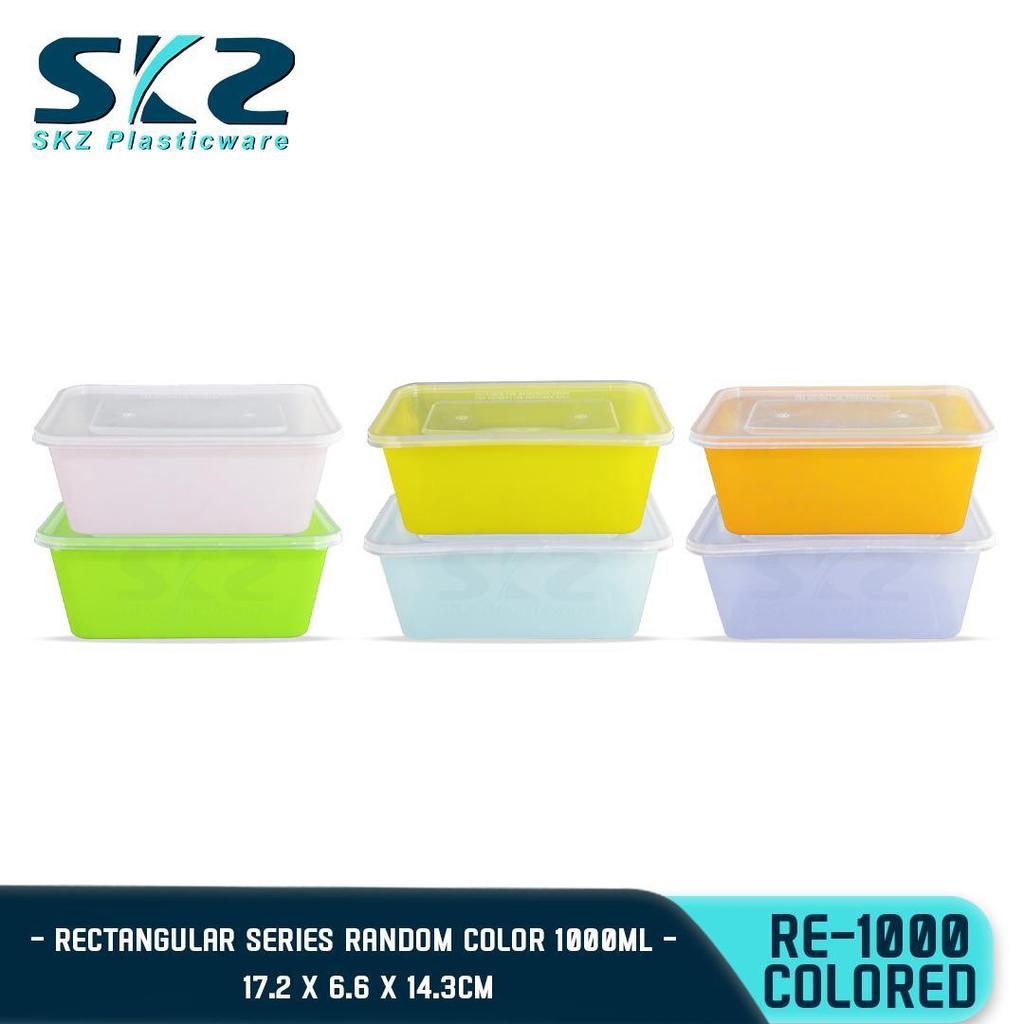 SKZ COLORED RECTANGULAR SERIES RE1000 ENVIRONMENTAL FRIENDLY FOOD STORAGE MICROWAVABLE