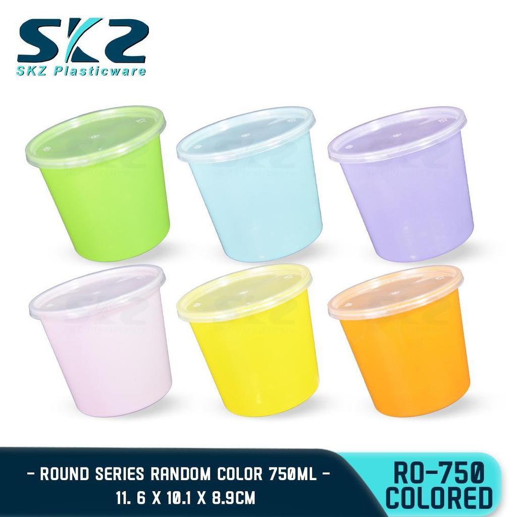 SKZ ROUND COLORED SERIES R0750 750ml ENVIRONMENTAL FRIENDLY FOOD STORAGE MICROWAVABLE