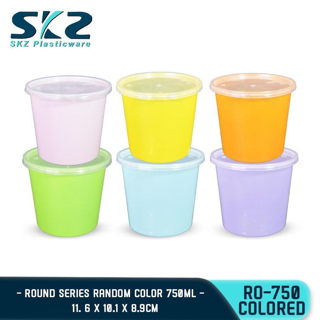 SKZ ROUND COLORED SERIES R0750 750ml ENVIRONMENTAL FRIENDLY FOOD STORAGE MICROWAVABLE