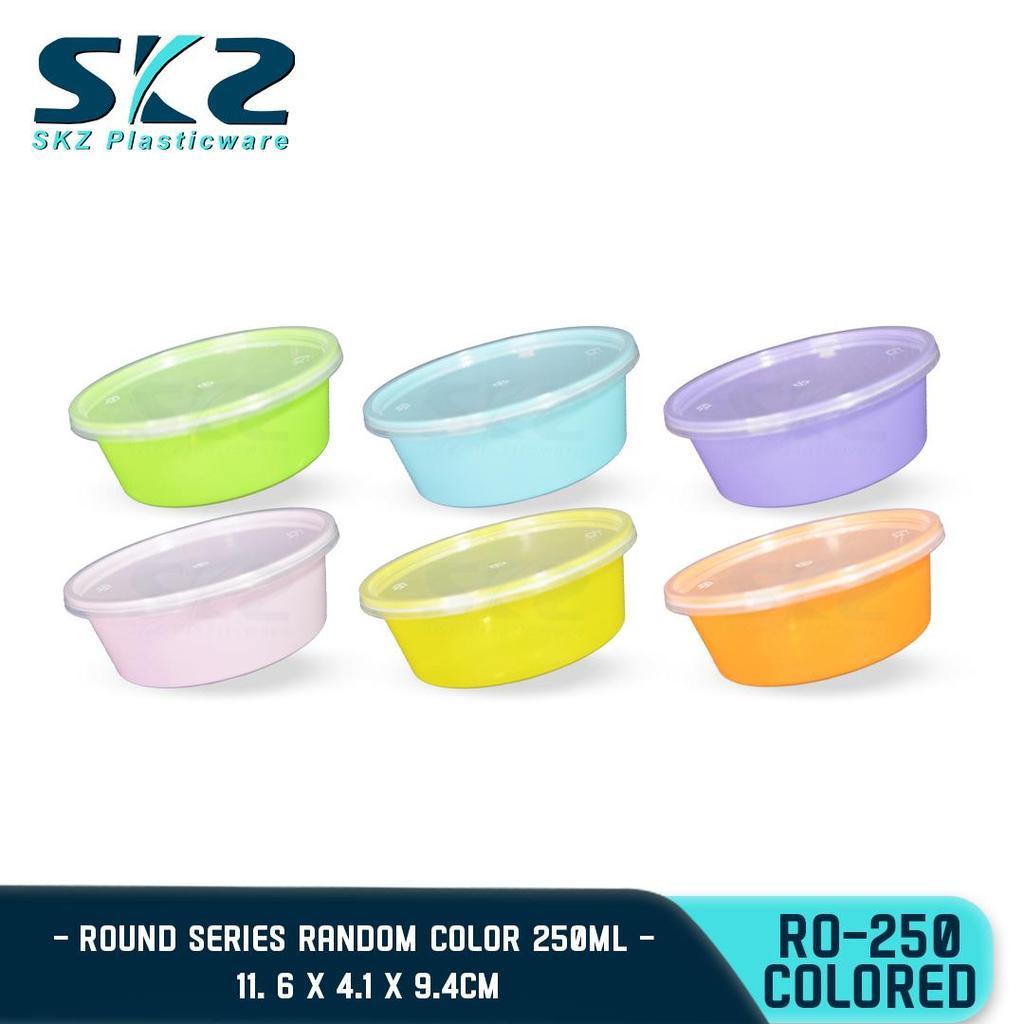 SKZ COLORED CONTAINER ROUND SERIES R0250 250ml ENVIRONMENTAL FRIENDLY FOOD STORAGE MICROWAVABLE