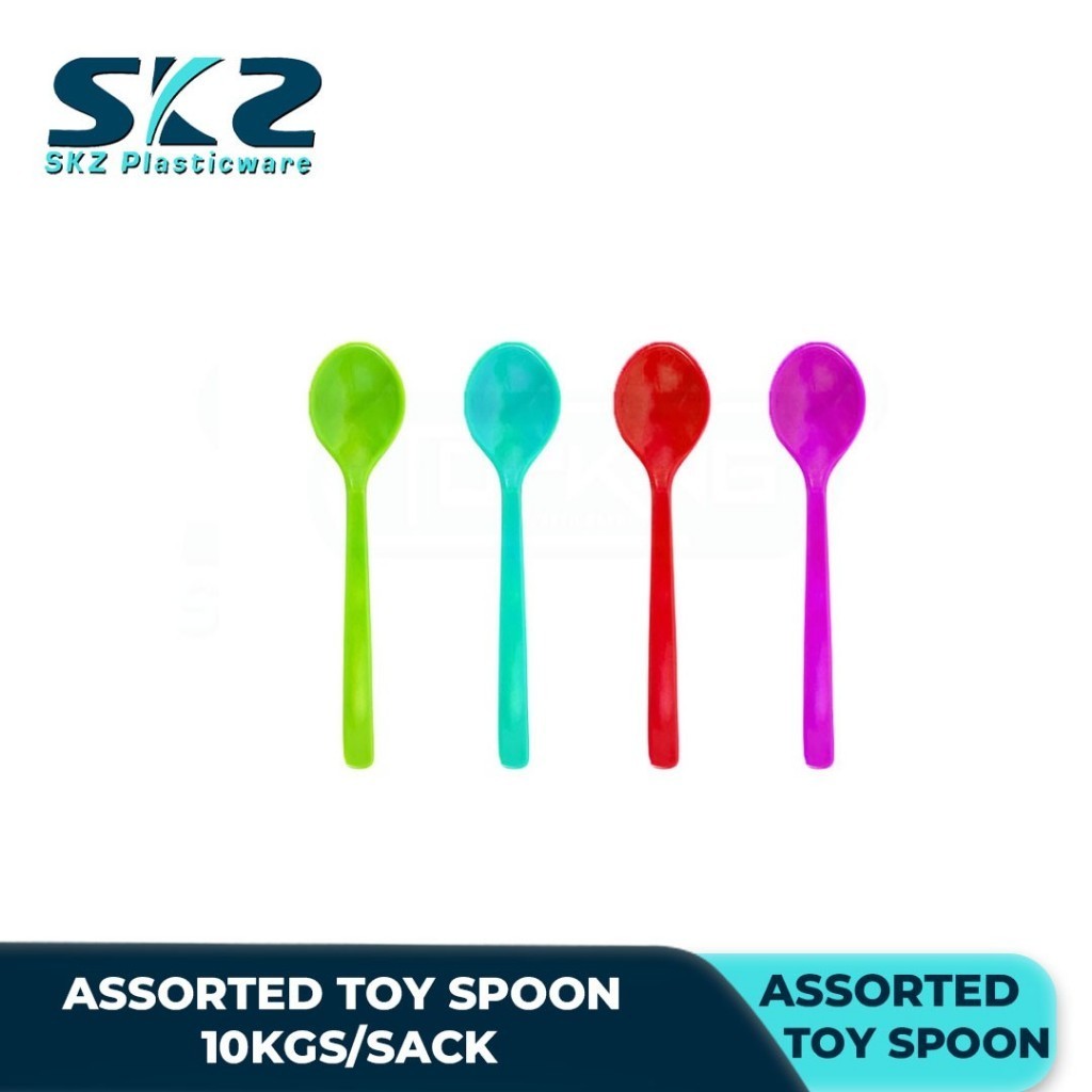 SKZ Assorted Colors Disposable Toy Spoon 10kgs-Sack
