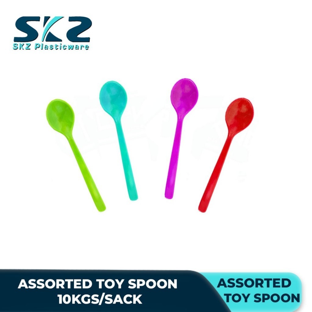 SKZ Assorted Colors Disposable Toy Spoon 10kgs-Sack