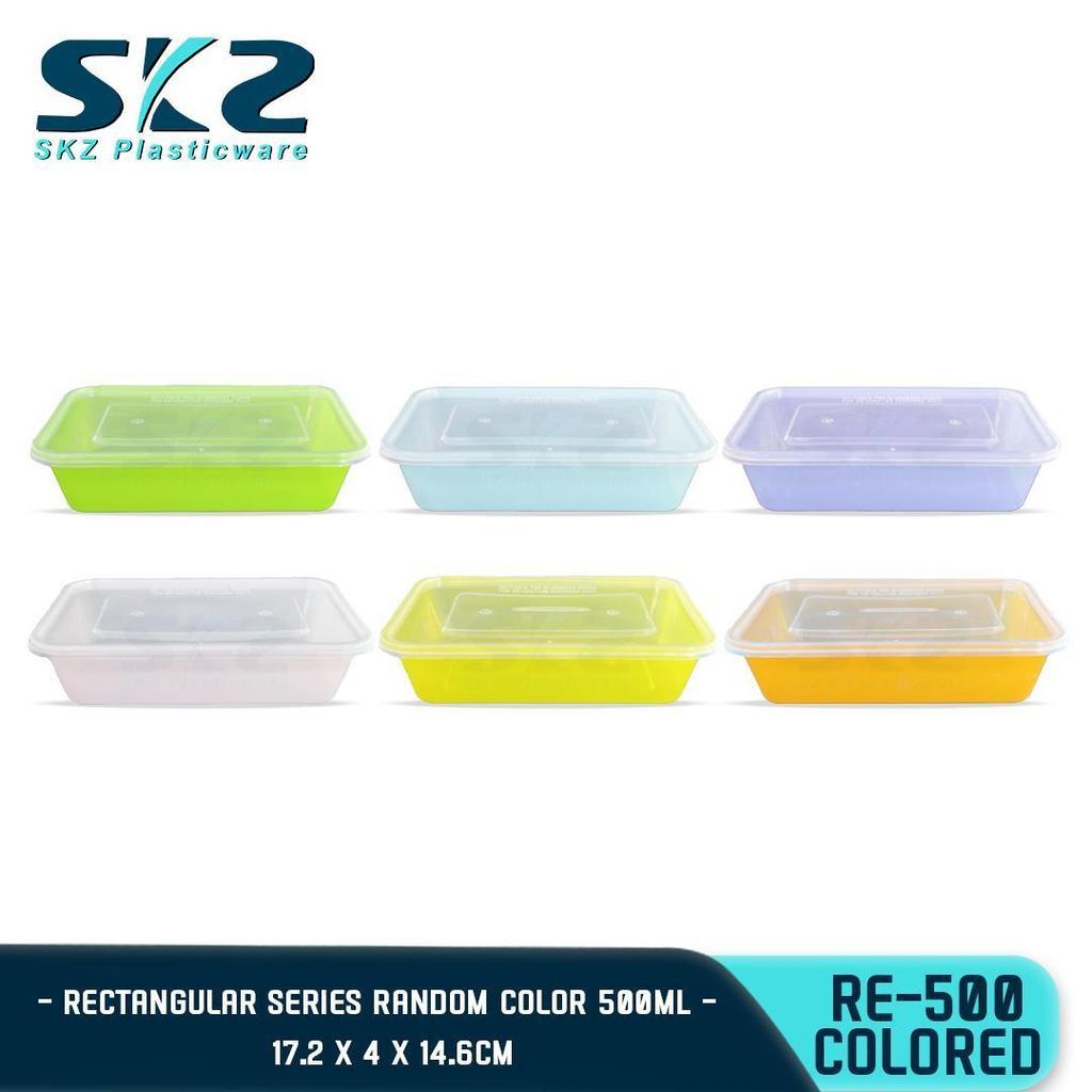 SKZ COLORED RECTANGULAR SERIES RE500 ENVIRONMENTAL FRIENDLY FOOD STORAGE MICROWAVABLE