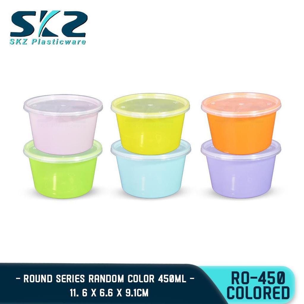 SKZ Microwavable Round Container Colored Series 450ml