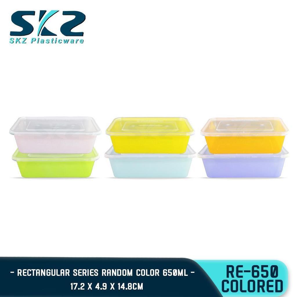 SKZ COLORED RECTANGULAR SERIES RE650 ENVIRONMENTAL FRIENDLY FOOD STORAGE MICROWAVABLE