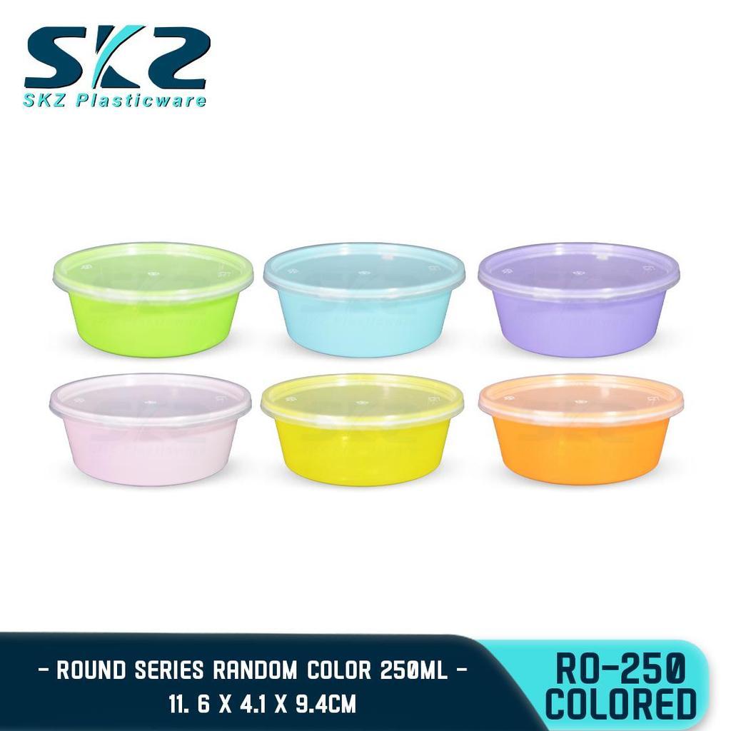 SKZ COLORED CONTAINER ROUND SERIES R0250 250ml ENVIRONMENTAL FRIENDLY FOOD STORAGE MICROWAVABLE