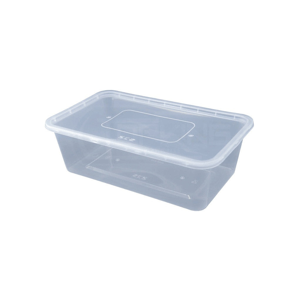 SKZ Re-2500ml Rectangular Series Microwavable Storage Clear 25Pcs/Pack