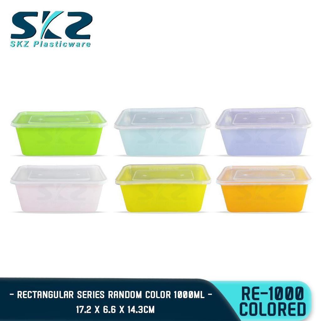 SKZ COLORED RECTANGULAR SERIES RE1000 ENVIRONMENTAL FRIENDLY FOOD STORAGE MICROWAVABLE
