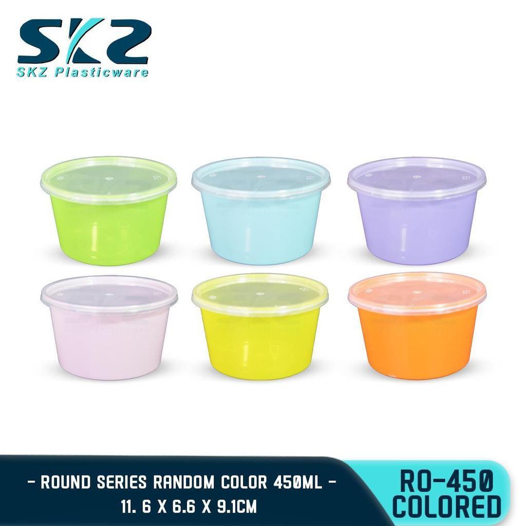 SKZ Microwavable Round Container Colored Series 450ml