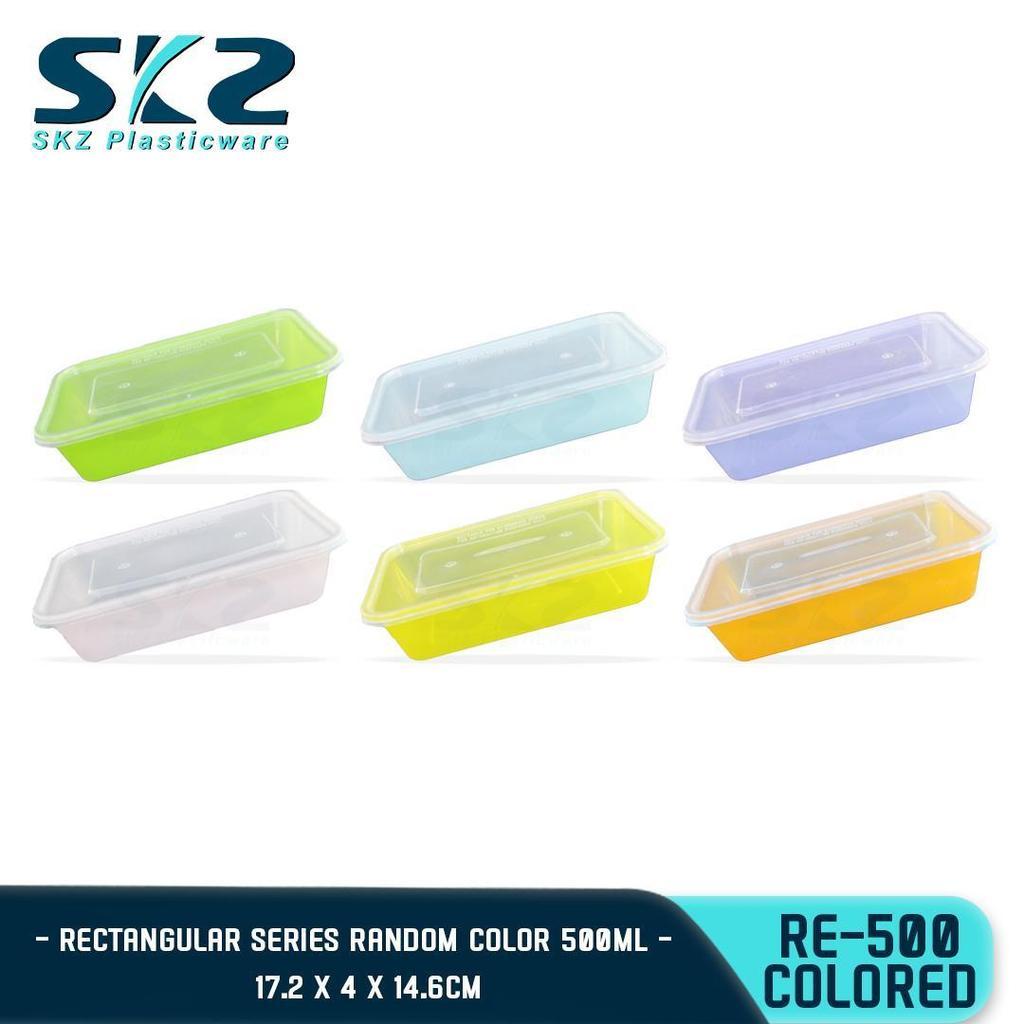 SKZ COLORED RECTANGULAR SERIES RE500 ENVIRONMENTAL FRIENDLY FOOD STORAGE MICROWAVABLE