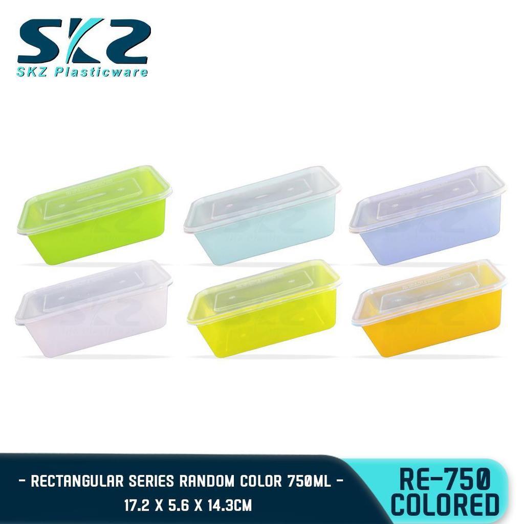 SKZ COLORED RECTANGULAR SERIES RE750 ENVIRONMENTAL FRIENDLY FOOD STORAGE MICROWAVABLE