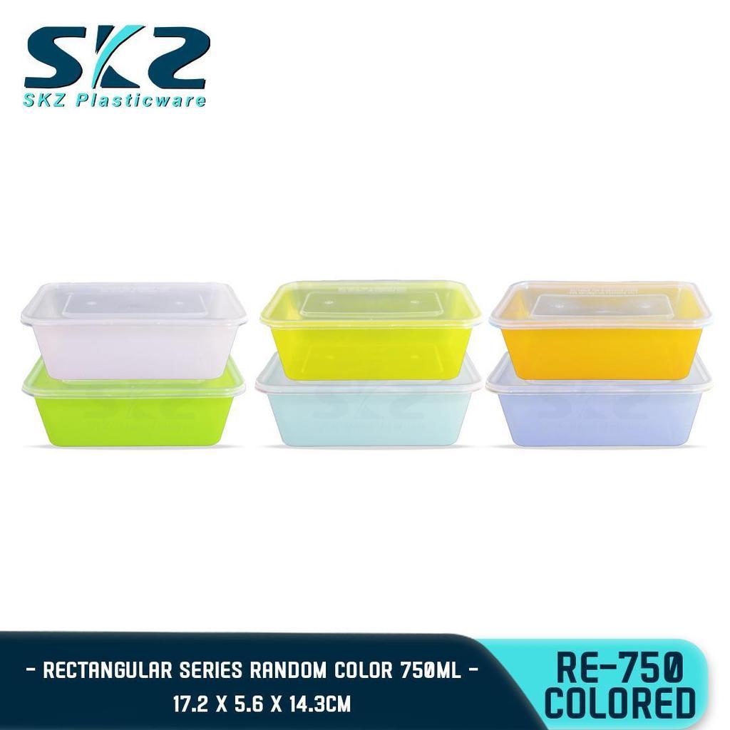 SKZ COLORED RECTANGULAR SERIES RE750 ENVIRONMENTAL FRIENDLY FOOD STORAGE MICROWAVABLE