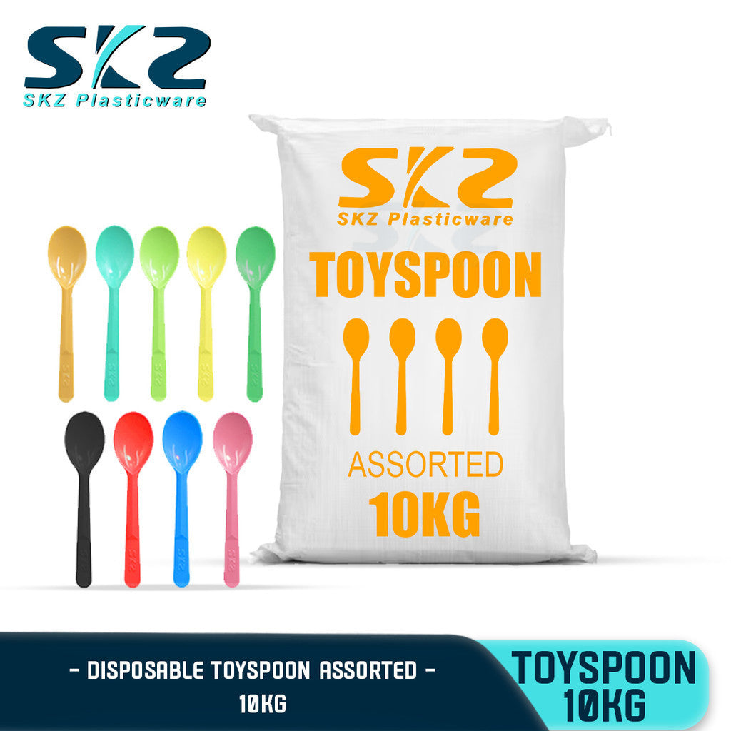 SKZ Assorted Colors Disposable Toy Spoon 10kgs-Sack