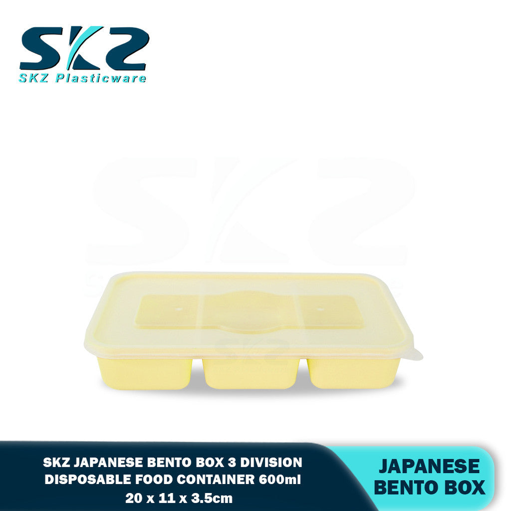 SKZ Japanese bento box 3 Division 600ml Random Color