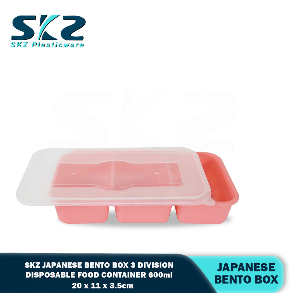 SKZ Japanese bento box 3 Division 600ml Random Color