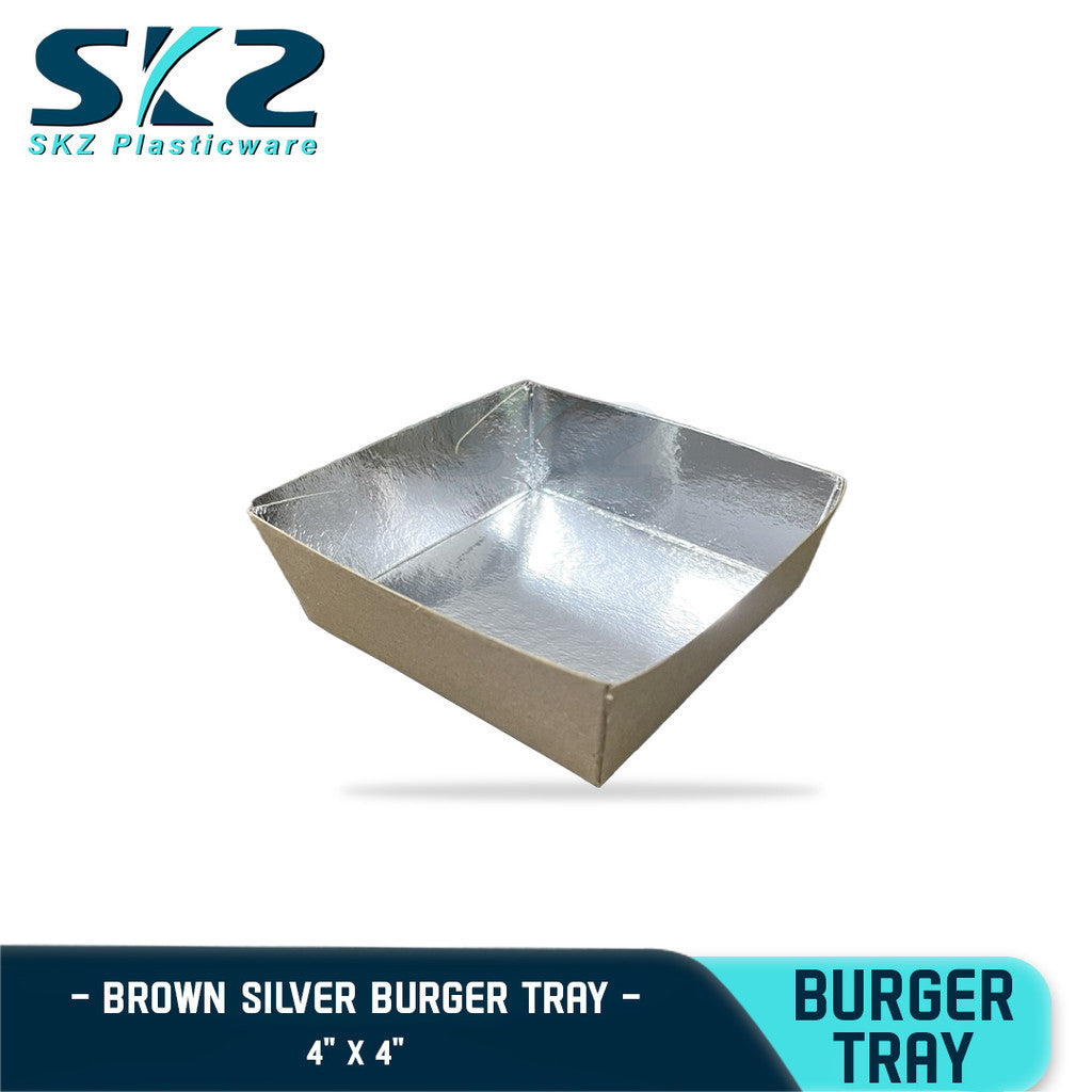 SKZ Burger Tray Brown/Silver No Lid