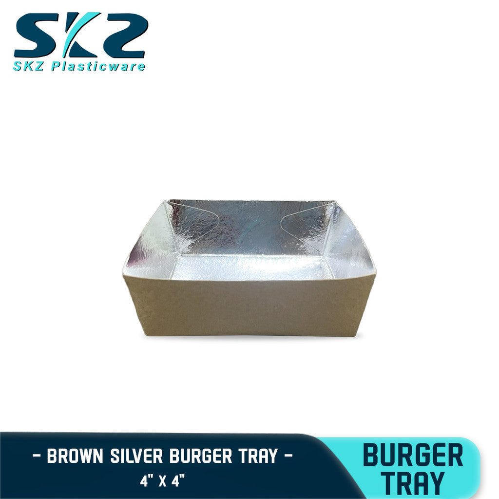 SKZ Burger Tray Brown/Silver No Lid