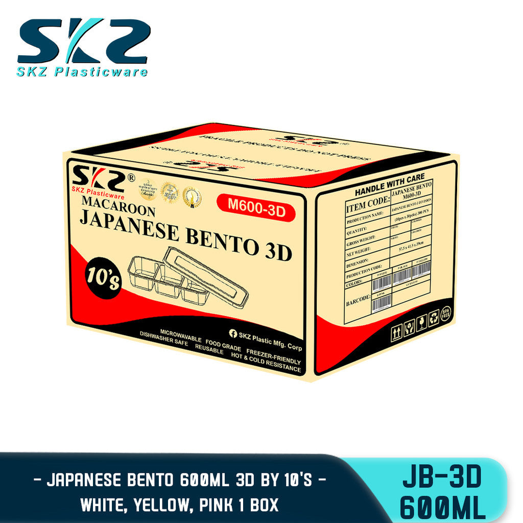 SKZ Japanese bento box 3 Division 600ml 1 Box