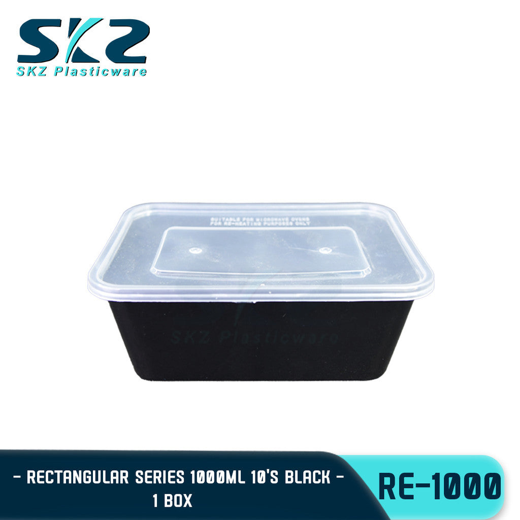 SKZ  Re1000 Black Container Rectangular Series 1000ml 1 BOX