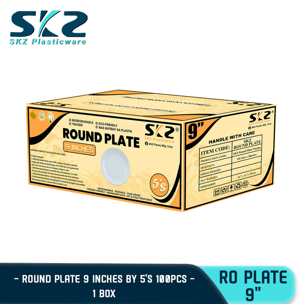 SKZ Melaware round plate 8"/9"/10"11"  1BOX