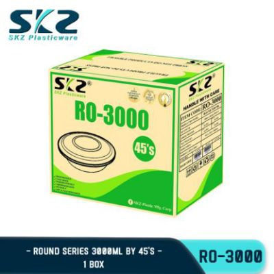 SKZ CLEAR CONTAINER ROUND SERIES R03000 CLEAR AND BLACK 1 BOX