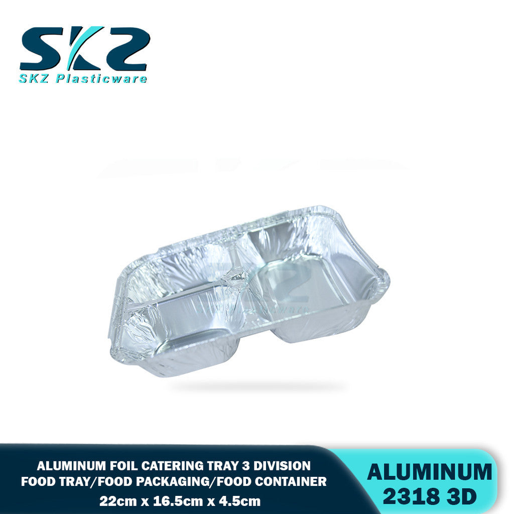 SKZ YT2318 3-Division Aluminum foil tray and lid