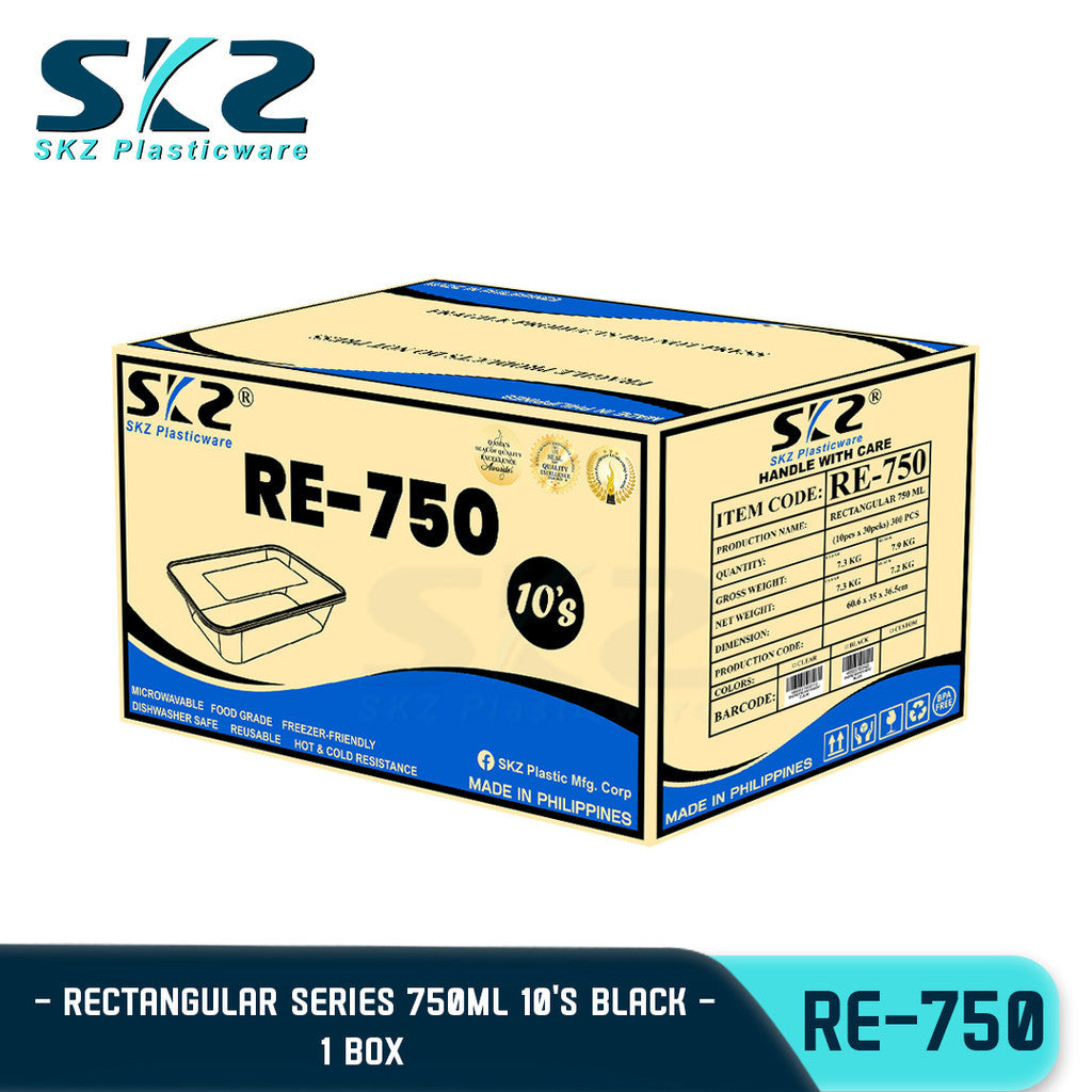 SKZ  Re750 Black Container Rectangular Series 750ml 1 BOX