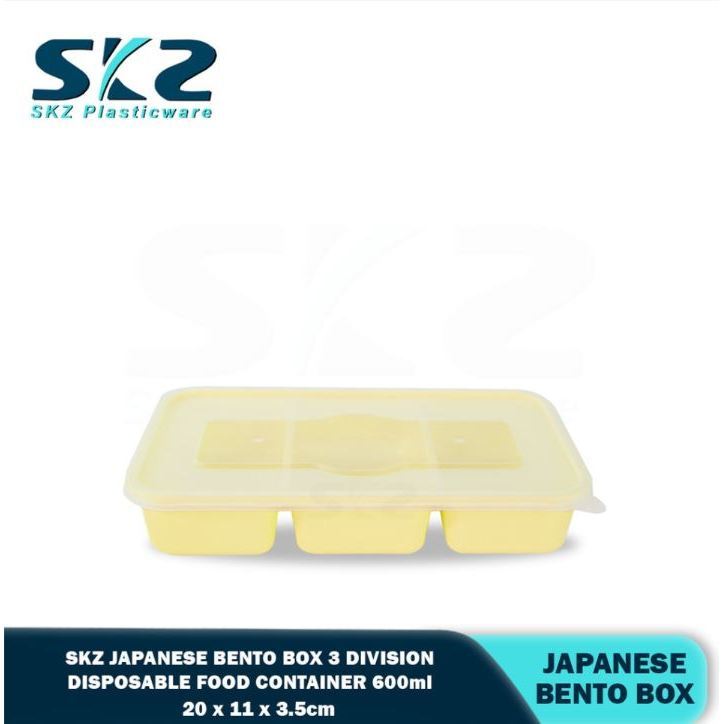 SKZ Japanese bento box 3 Division 600ml 1 Box