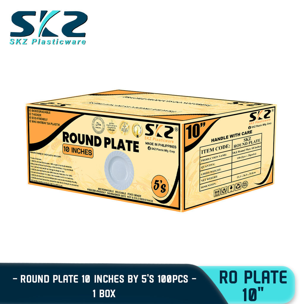 SKZ Melaware round plate 8"/9"/10"11"  1BOX