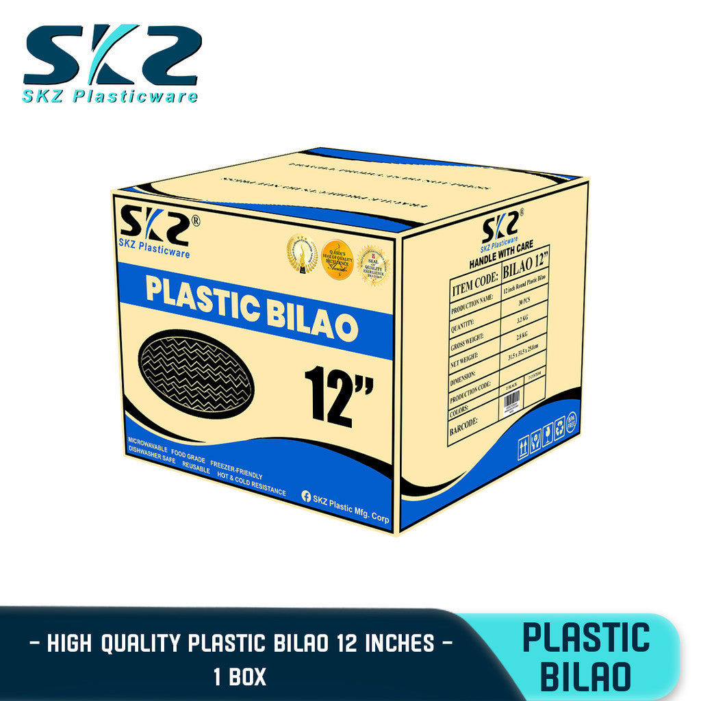 SKZ 1BOX PLASTIC BILAO [12INCHES] ENVIRONMENTAL FRIENDLY FOOD STORAGE