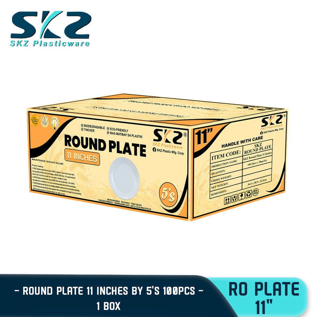 SKZ Melaware round plate 8"/9"/10"11"  1BOX