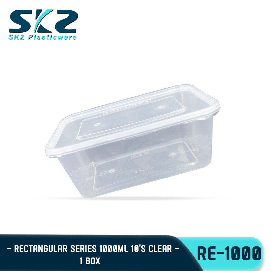 SKZ  Re1000 Clear Container Rectangular Series 1000ml 1 BOX