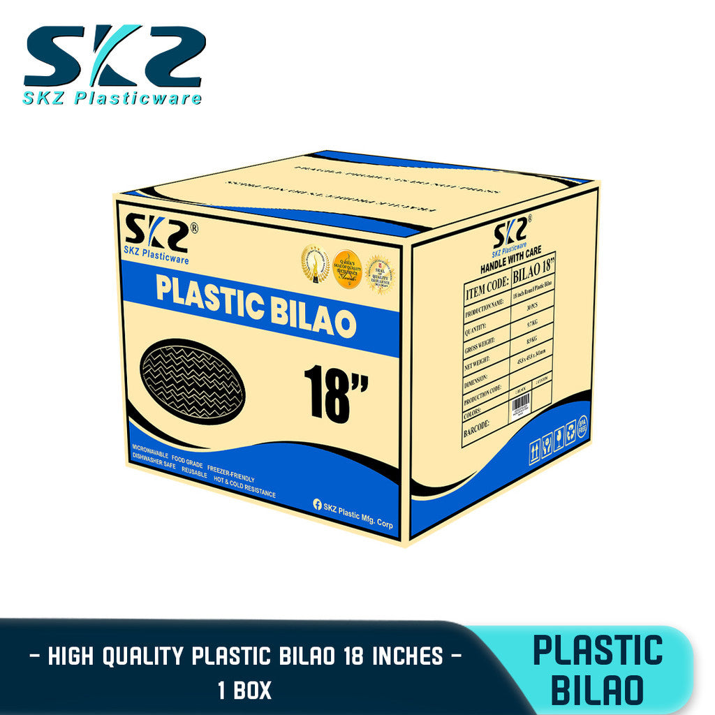SKZ 1BOX PLASTIC BILAO [18INCHES] ENVIRONMENTAL FRIENDLY FOOD STORAGE MICROWAVABLE